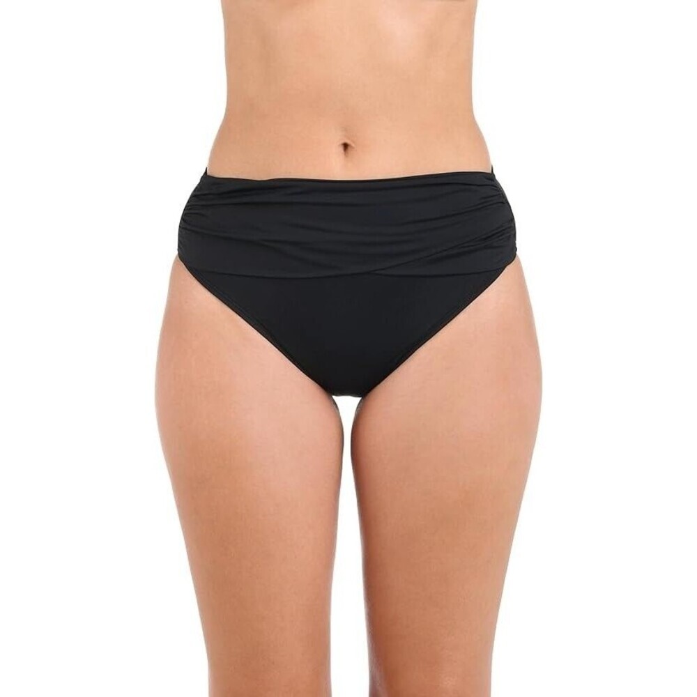 La Blanca Swimwear Women’s Island Goddess Bikini Banded Tummy Control Black Sz M